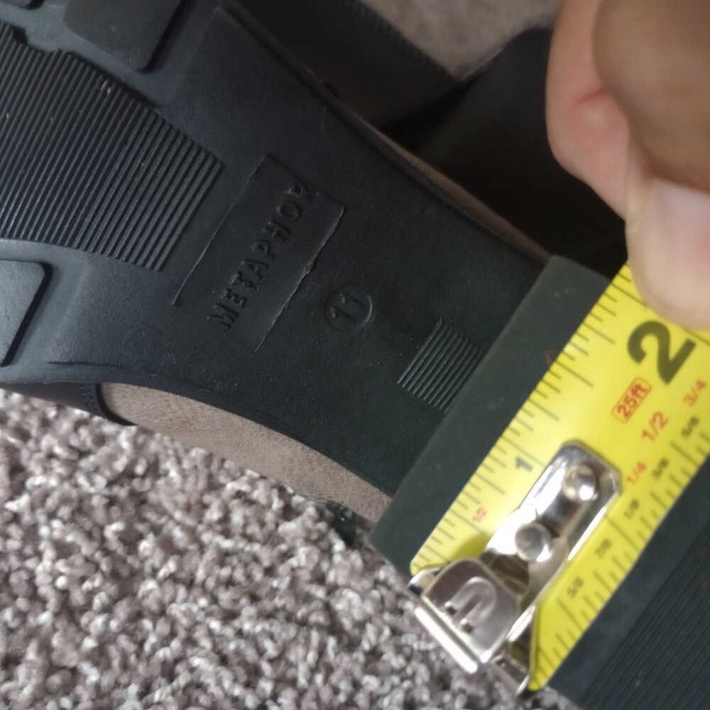 Metaphor Sienna Chunky Patchwork Ankle Boots Size… - image 3